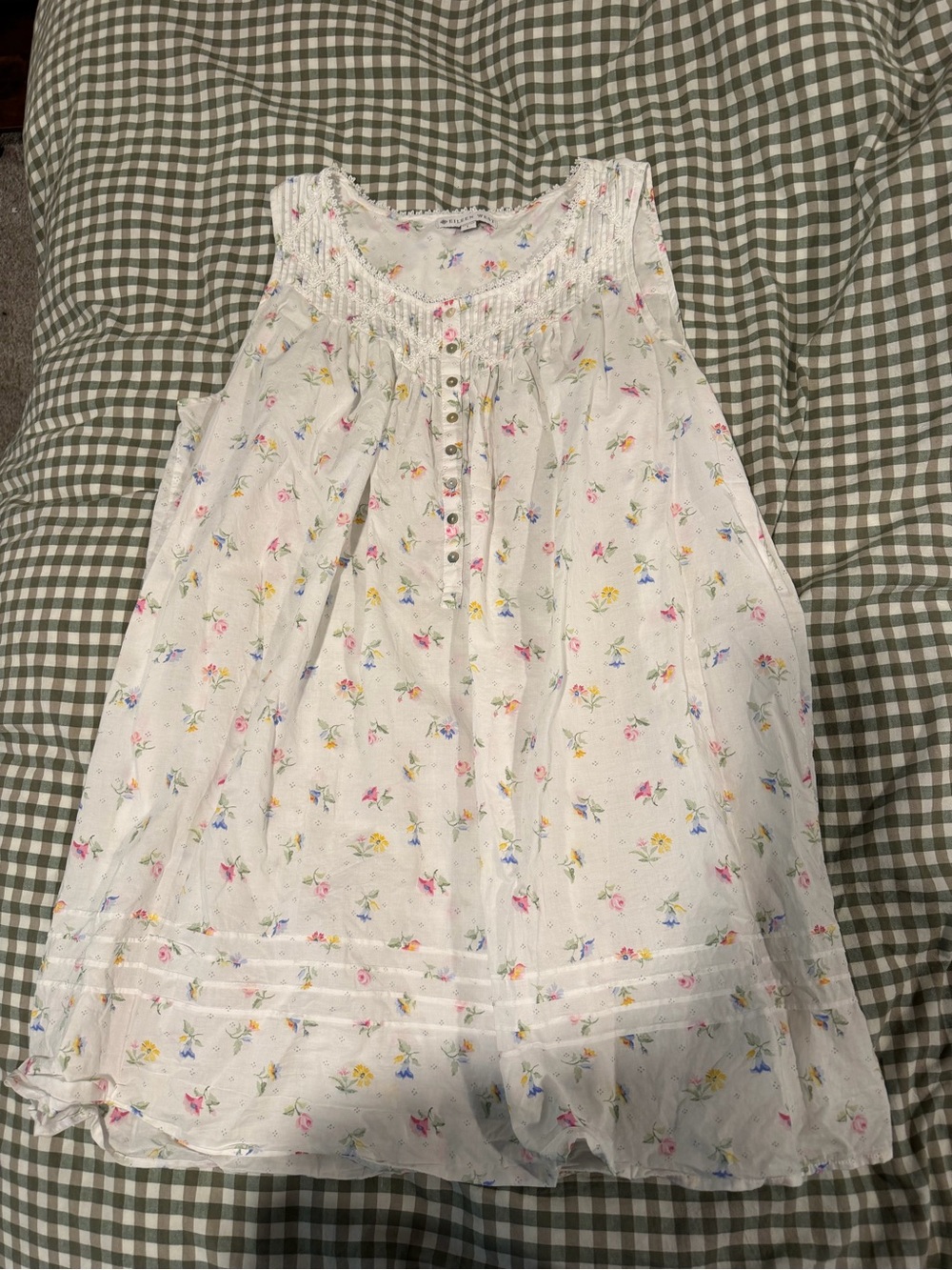 Eileen West Poetic Chemise Floral Farmers Daughter Cottage Dress large - Picture 2 of 4